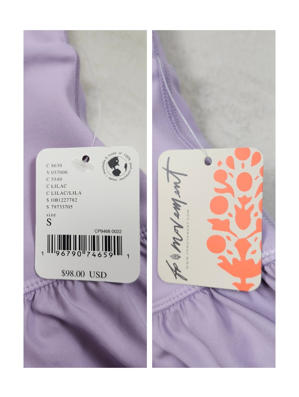 Free people women's Righteous Runsie OB1227782 iris mauve romper small 4-6 - Picture 9 of 17